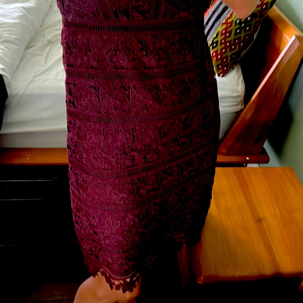 Beautiful burgundy lace dress